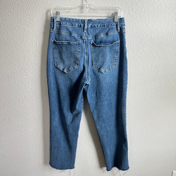 Express Straight Ankle High Rise Jeans Women's L 12/14/16 Ultra Hyper Stretch - Picture 3 of 7